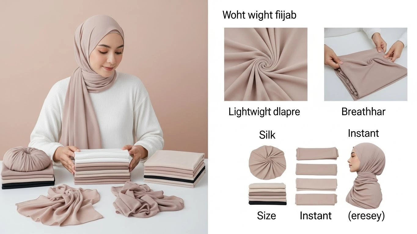 How to Choose Your First Hijab Fabric, Style and Size