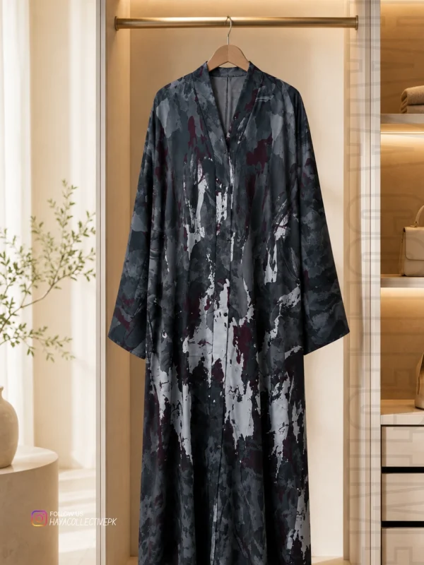 Digital print abaya for women in Pakistan by Haya Collective